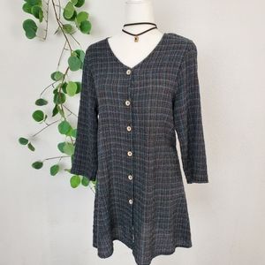 HABITAT Multicolor Button Down Tunic